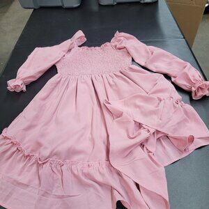 pink smock dress
